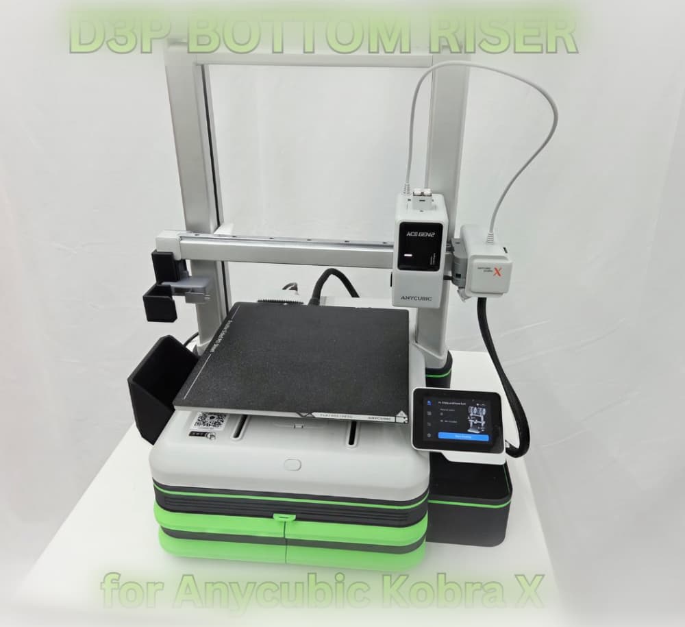 D3P Bottom riser for Anycubic Kobra X 3d model
