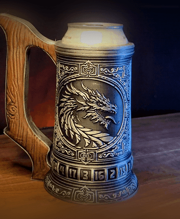 12 oz Dragon D20 magnet spinner can cozy 3d model