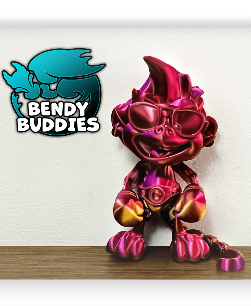 Monkey Puckbo Boxer Glasses / Ape Articulated / Print-in-Place Creature / Cute Beast / Fantasy World 3d model