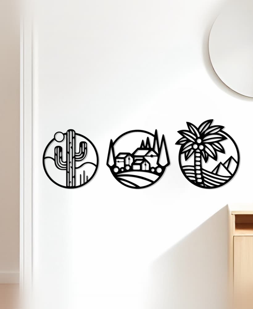 Cactus Wall Art, Wall Decor, Home Decor 3d model