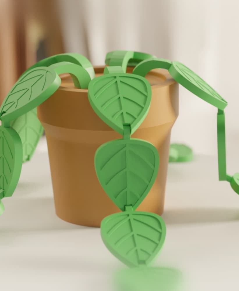 Ivy Cascade Sculpture - Unique Botanical Art 3d model