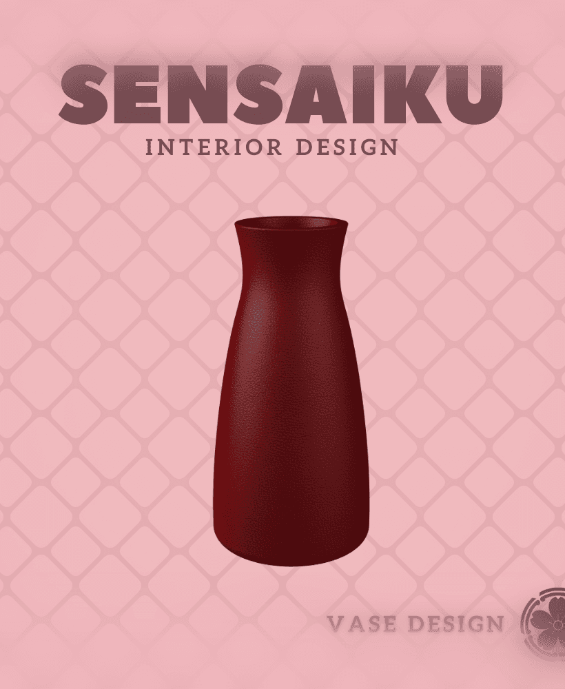 165. Cylinder - V123 Custom Vase Design - Ikebana Home Decoration 3d model