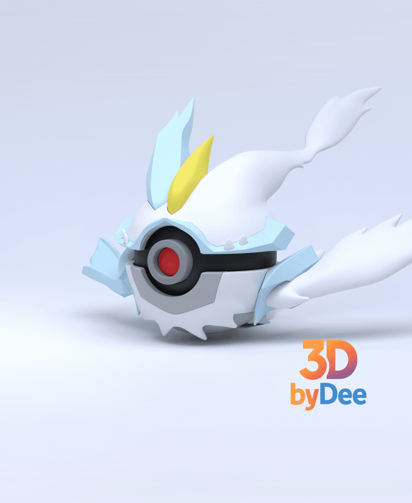 Kyurem White Pokeball 3d model