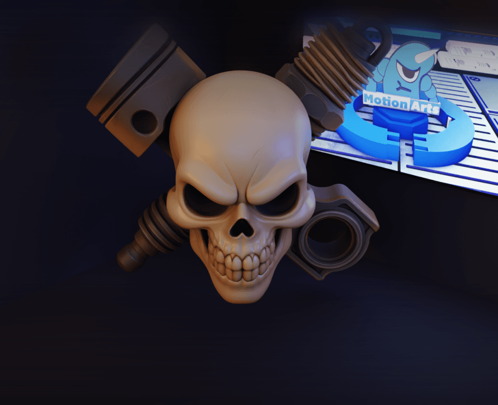 Caveira Vela E pistão.stl 3d model
