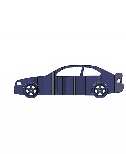 e36 3D Car Flip Art Desk Display 3d model
