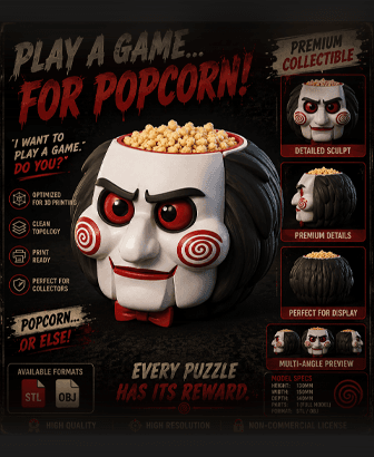 Billy The Puppet Popcorn Bucket 3d model