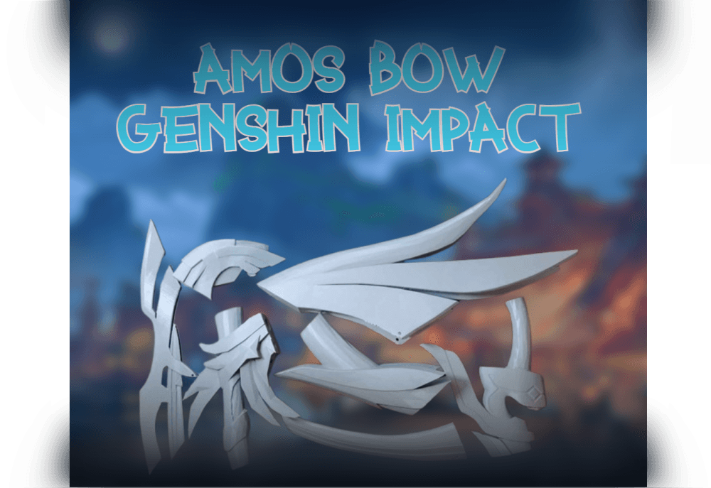 Genshin Impact Amos bow Ganyu for cosplay 3d model