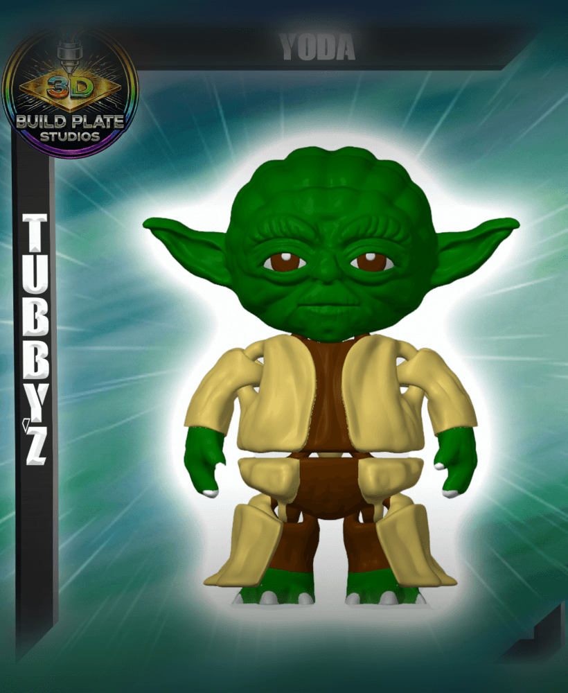 STAR WARS Yoda Multicolor Flexi Print-In-Place 3d model