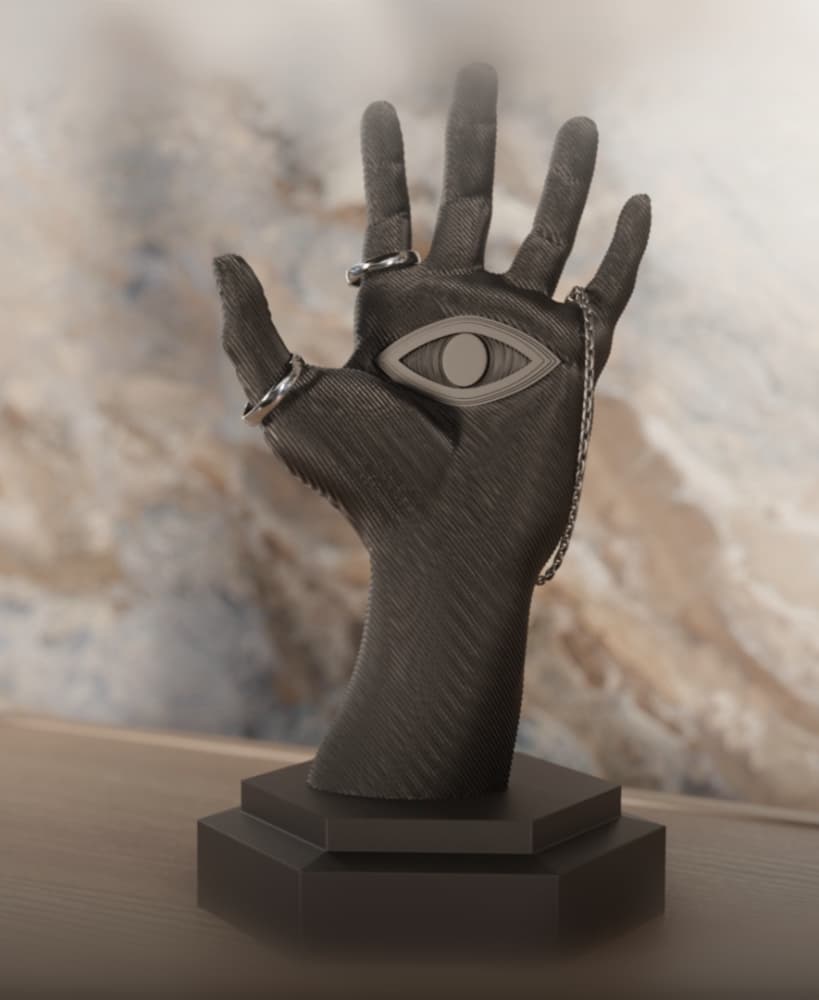 Vision Hand Jewelry Holder & Sculpture 3d model