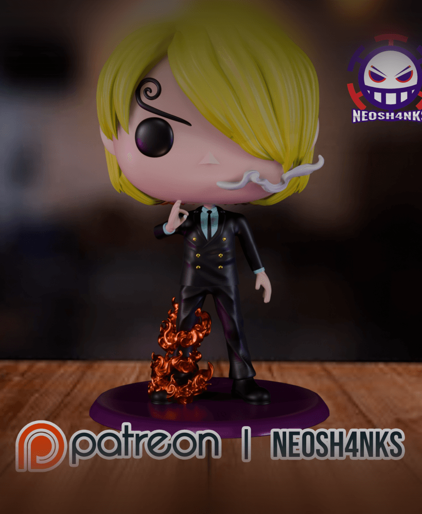 Sanji Diable jambe Funko style 3d model