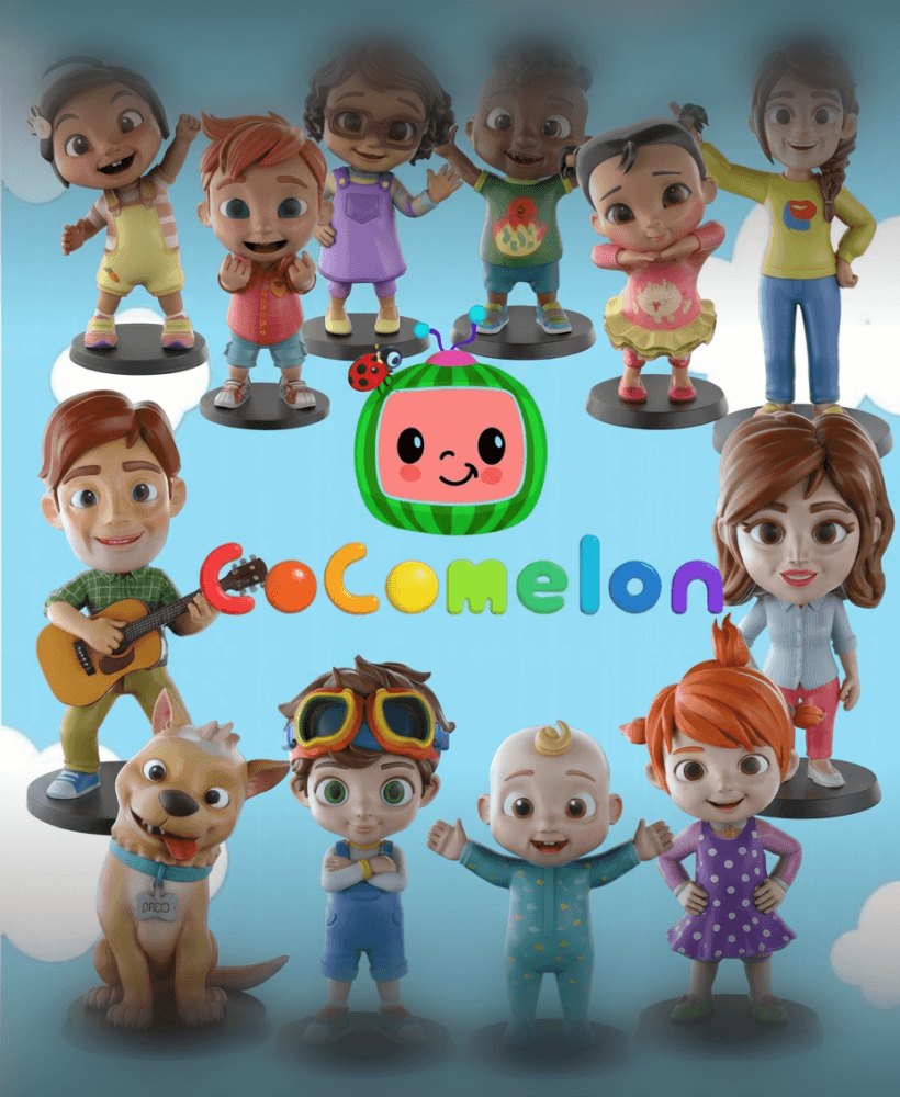 Cocomelon STL Files - JJ TomTom YoYo - Nursery Rhyme 3D Print Models 3d model