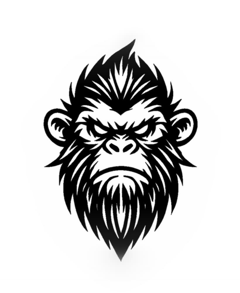 Leather Stamp 75mm Mad Monkey 3d model