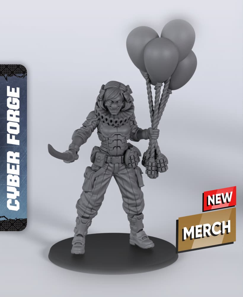 Merry Sue - With Free Cyberpunk Warhammer - 40k Sci-Fi Gift Ideas for RPG and Wargamers 3d model
