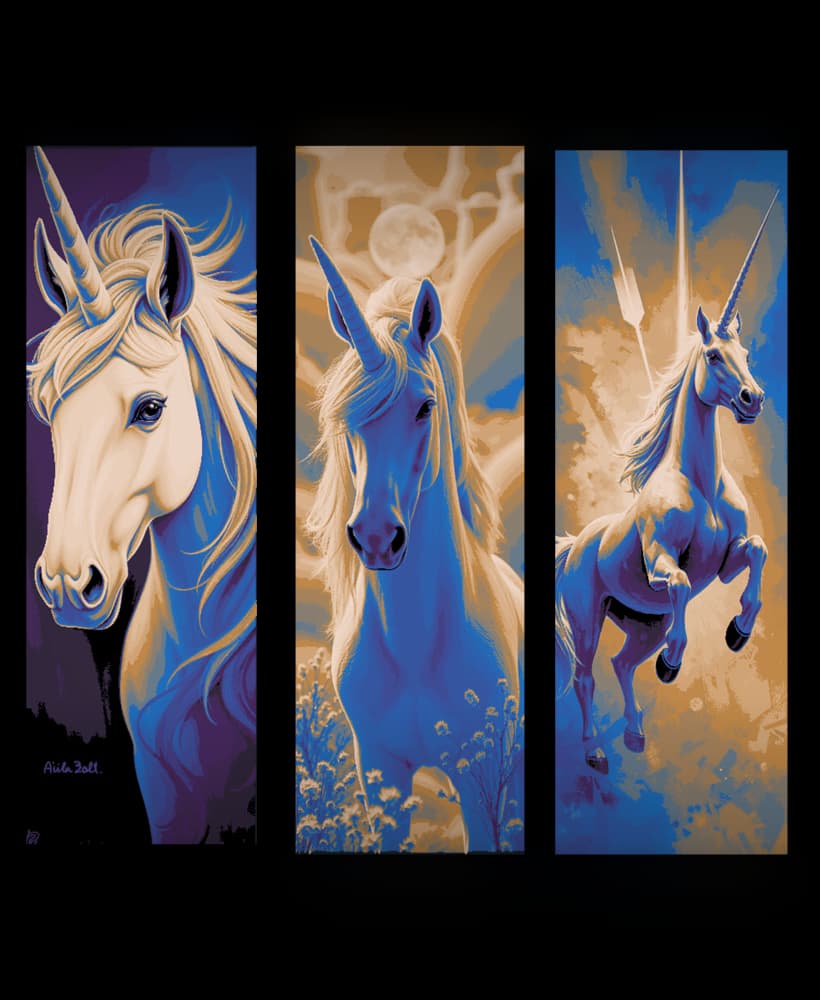 Magical Unicorn Bookmarks 3d model