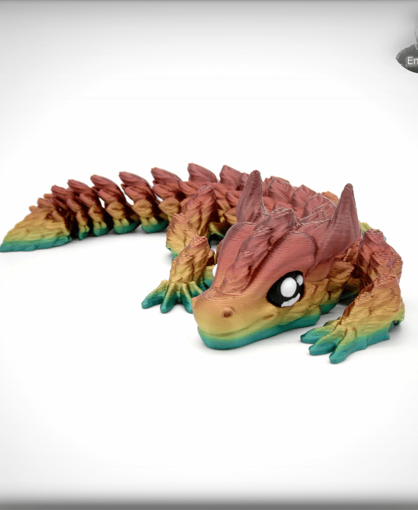 Immortal Dragon - Articulated - Print in Place 3d model