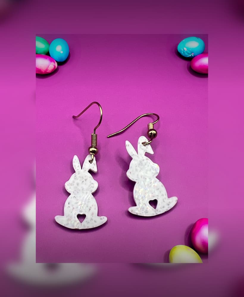 Love Bunny Earrings 3d model