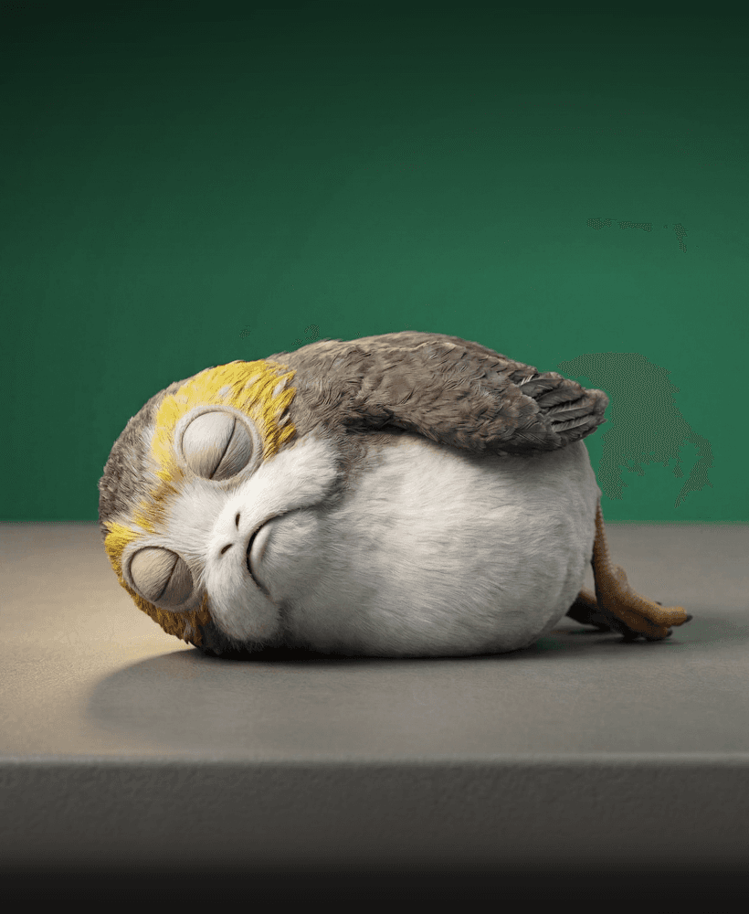 The Porg Sleeping Desk Series: #1 3d model
