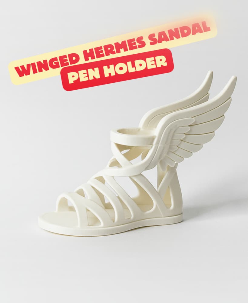 WINGED HERMES SANDAL - PEN HOLDER / OFFICE ORGANIZER 3d model