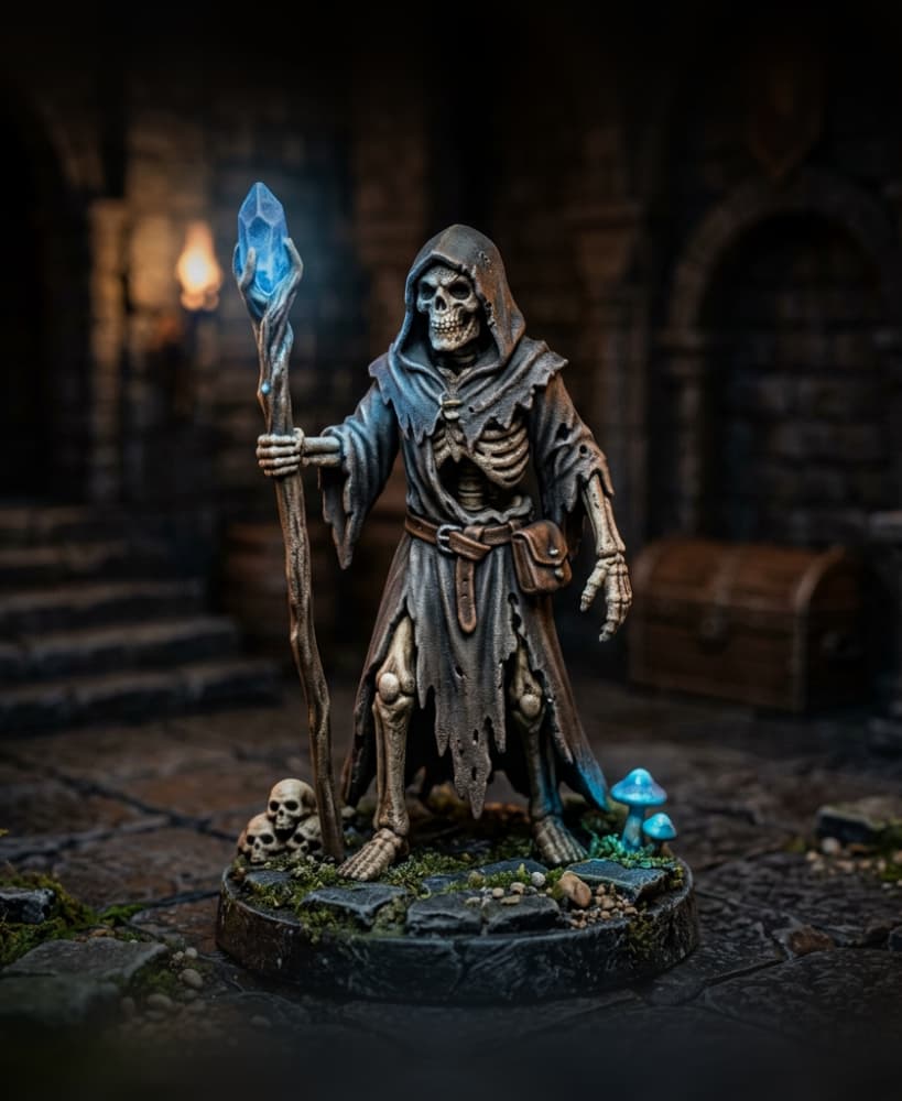 Skeleton Wizard - Tabletop Miniature 3d model