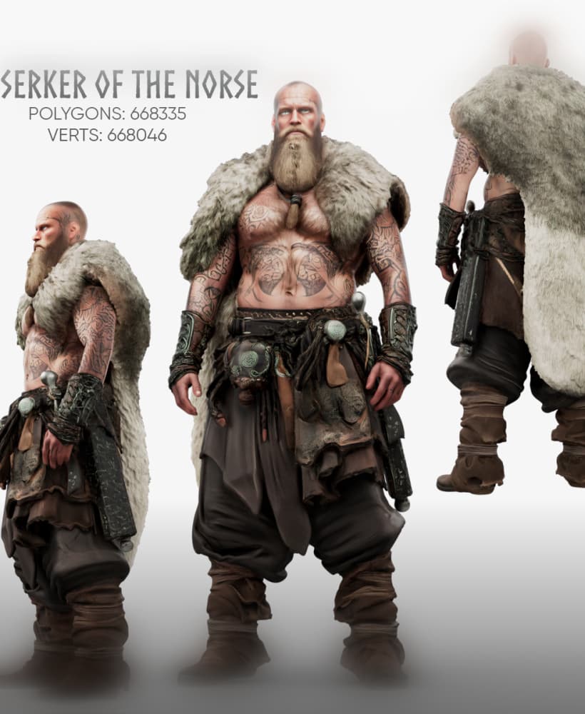 Berserker of the Norse 3d model