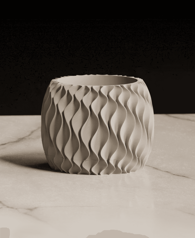 Planter with dripping tray 3d model