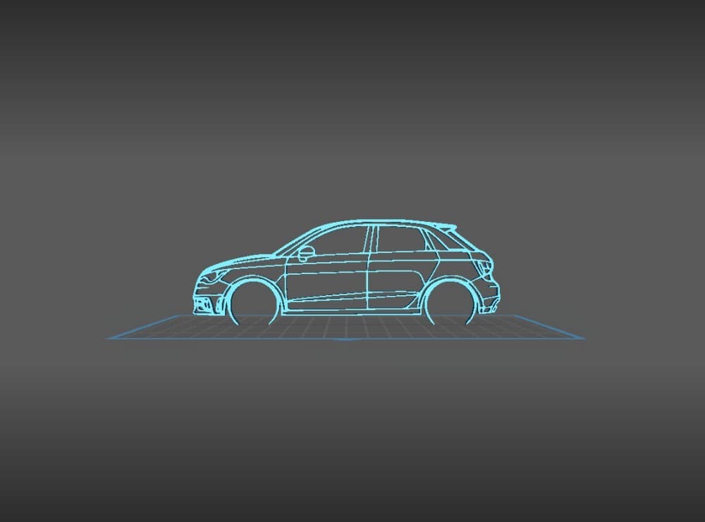 Audi - A1 Wall Art 3d model