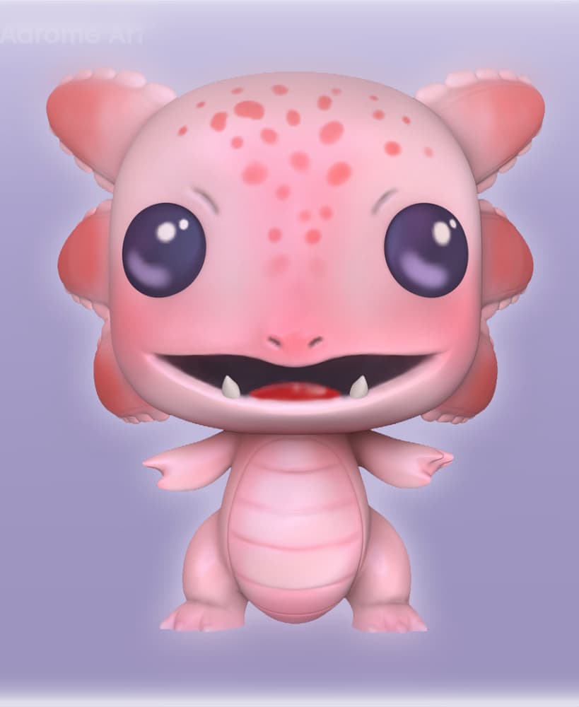 Axolotl Funko 3d model