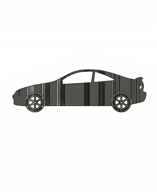 Integra 3D Car Flip Art Desk Display 3d model
