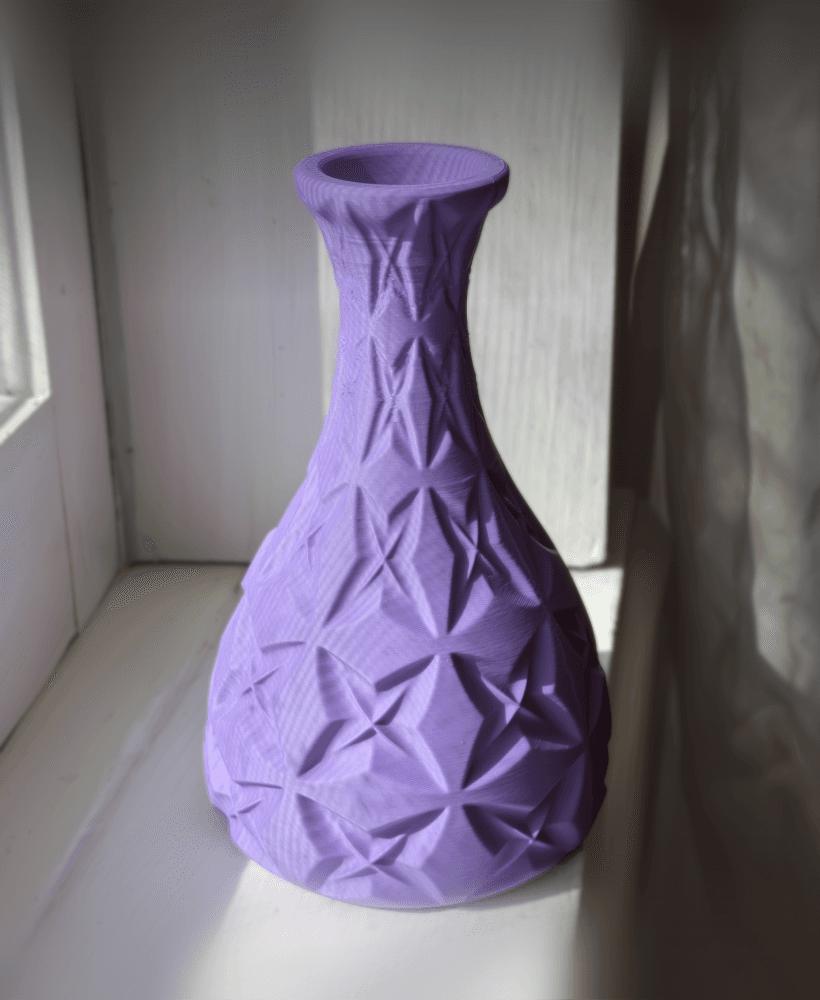 Starburst Vase - Thin Star Patterned Vase 3d model