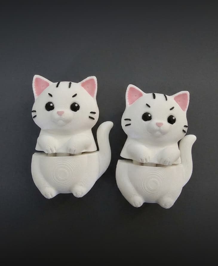 Cat flexi and fridge magnet 3d model
