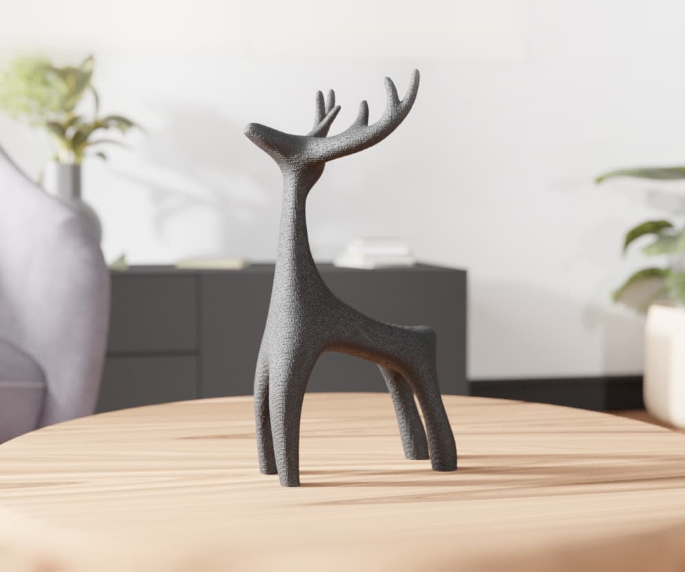Minimalist Deer Sculpture – Modern Sculptural Home Decor 3d model