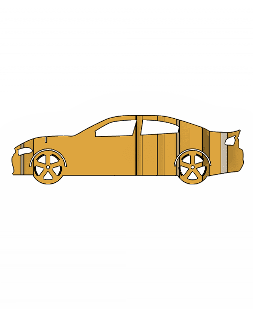 Dodge Hellcat 3D Car Flip Art Desk Display 3d model