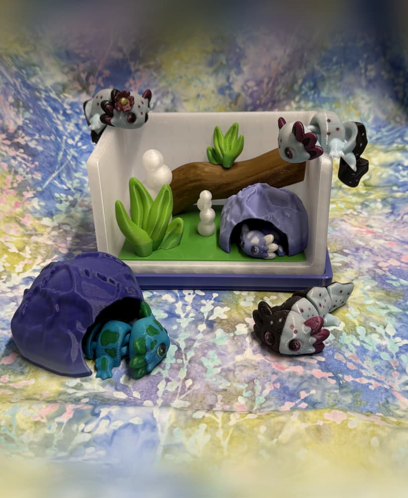 Aquarium Mini Critter Display Set 3d model