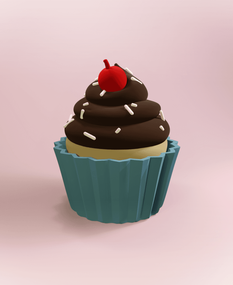 Cupcake Clicker-Cherry Sprinkle 3d model