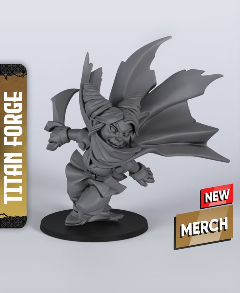 Halfling Female Rogue - With Free Dragon Warhammer - 5e DnD Inspired for RPG and Wargamers 3d model