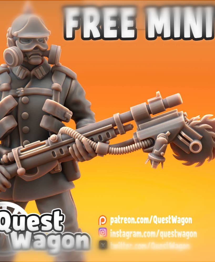 Death Trench Infantry unit -- FREE!! - Free Mini - 3d model