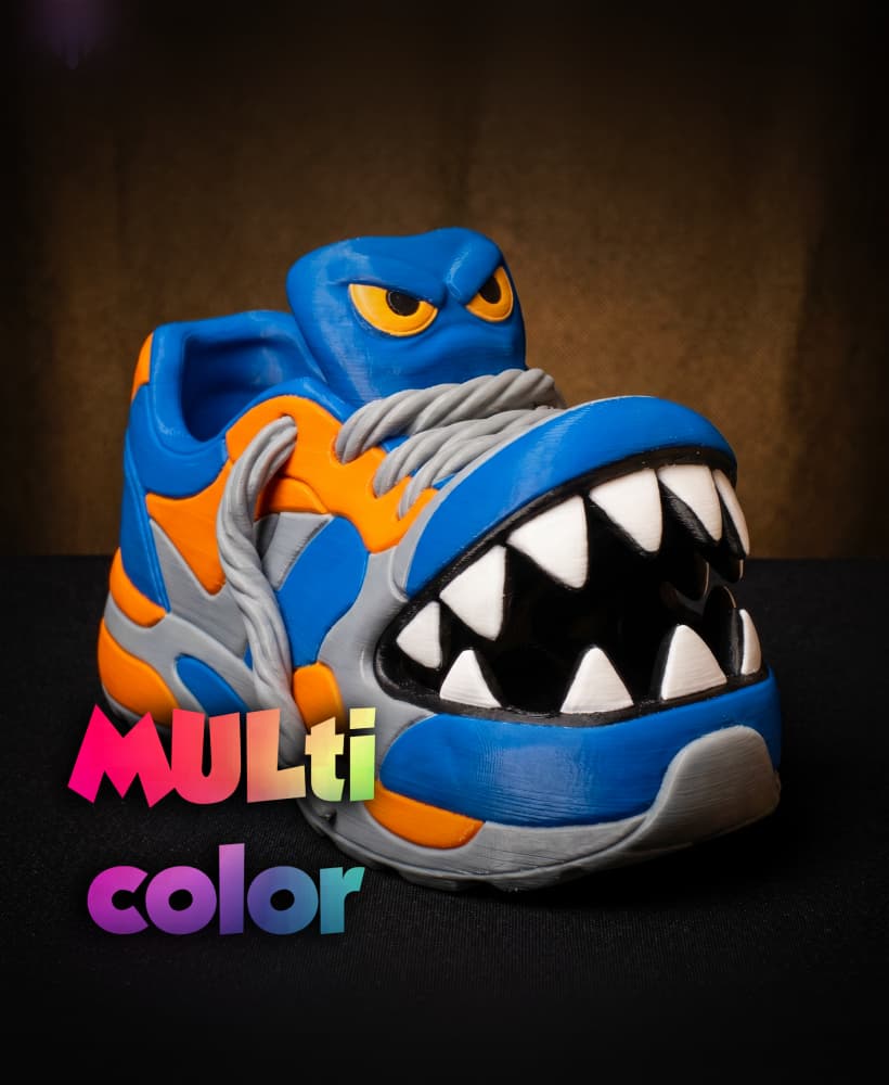 Monster Sneaker Figure 3MF | Streetwear Decor Multi-Color | Funny 3d model