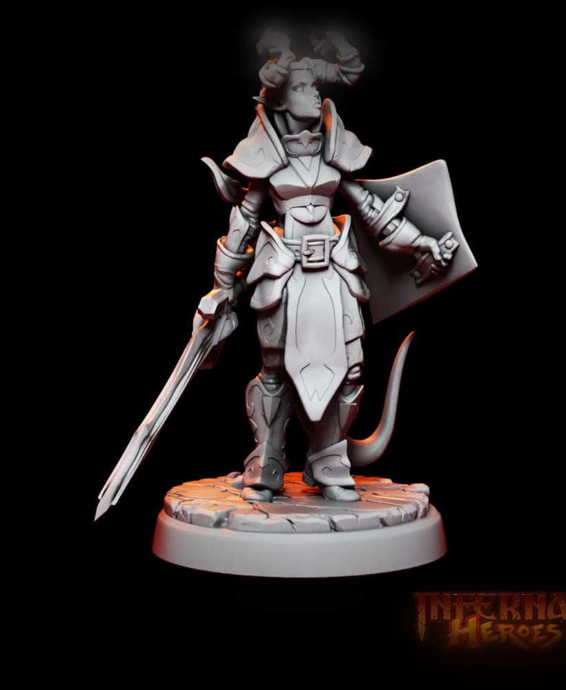 Arwin Silverhand - Tiefling Paladin 3d model