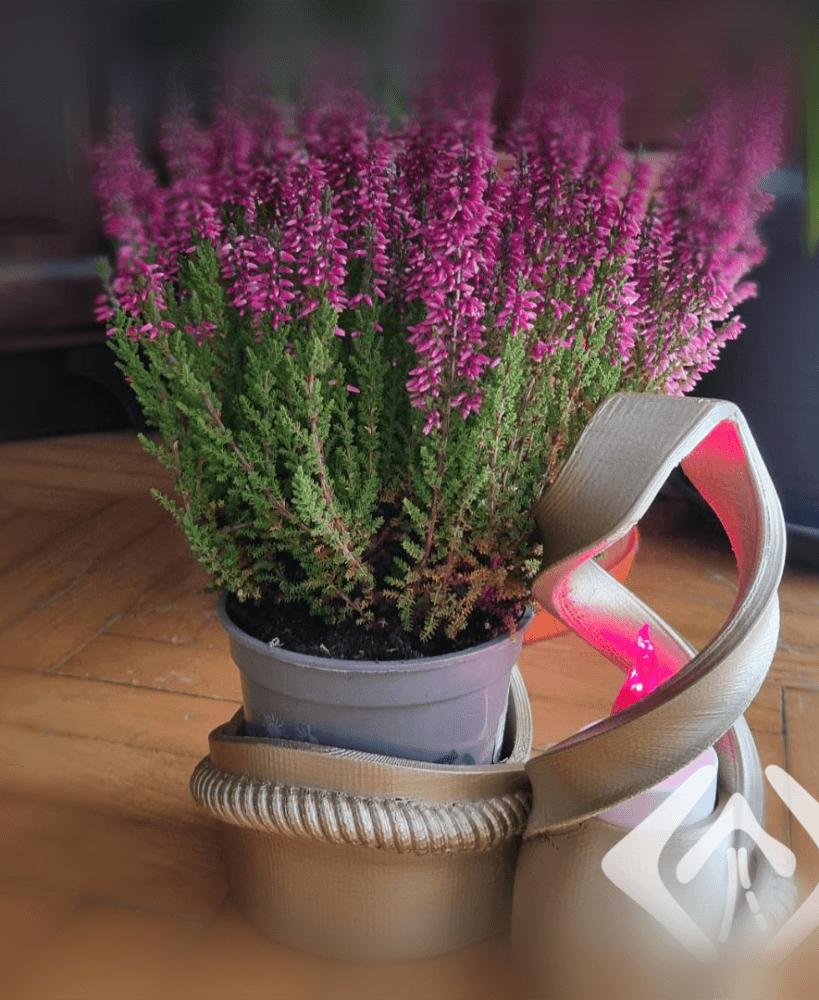 Spiral Display Stand for Plants and LED Lights 3d model
