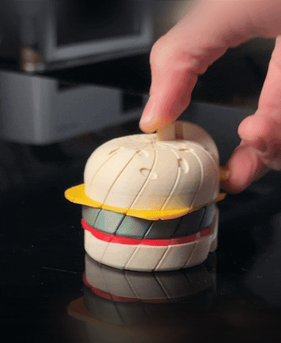 Slimey Burger – Print-in-Place Kinetic Fidget Toy 3d model