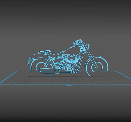 Harley Davidson - Fat Bob Wall Art 3d model