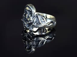 Skull Snake Ring Size 8 3d model
