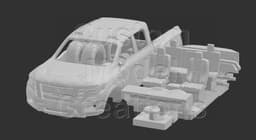 Nissan Titan Warrior 2018 1/87 Scale 3d model