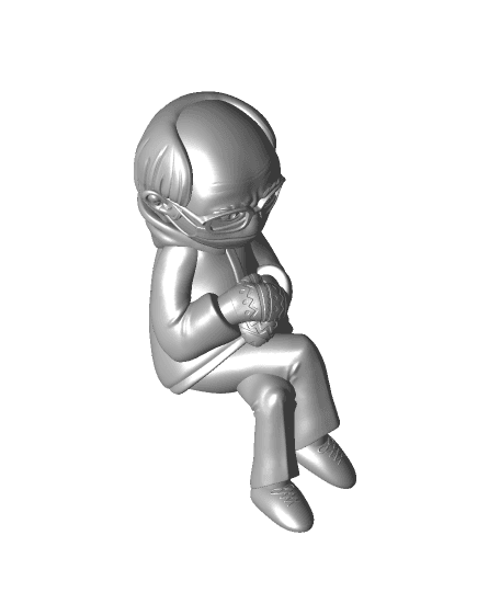 Cartoon Bundled Up Bernie 3d model